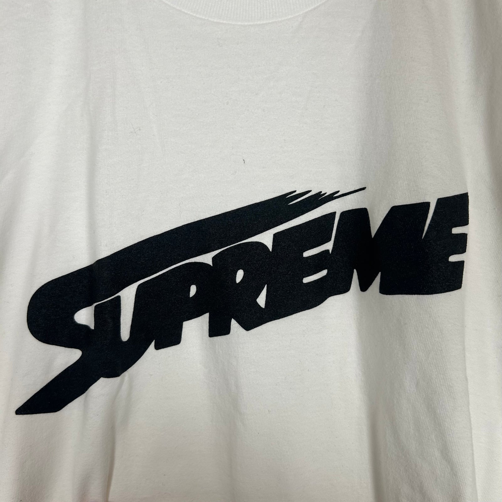 Supreme White Mont Blanc Logo T shirt Size L