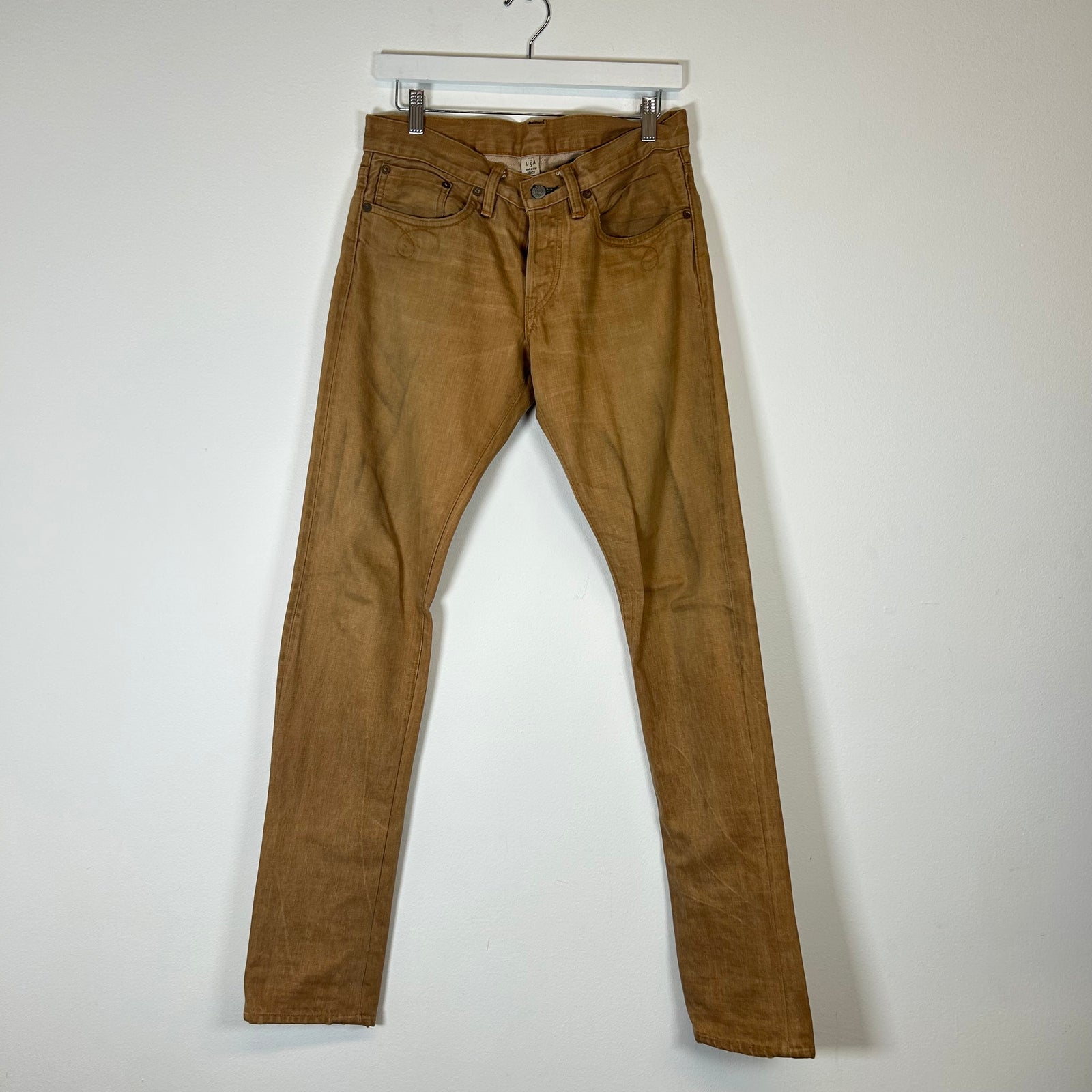 RRL Tan Slim Jeans Size 28