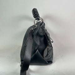 Louis Vuitton Black Beaubourg Mahina Hobo MM Bag