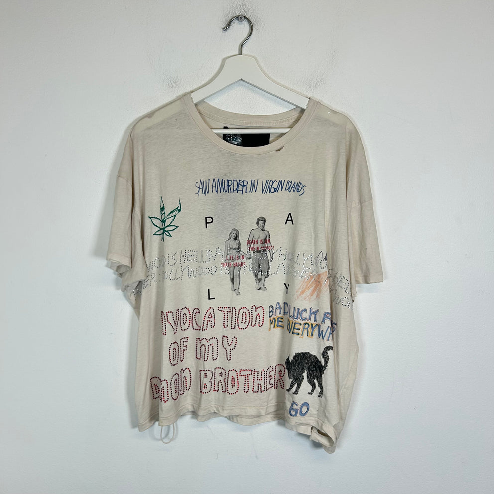 Paly Hollywood Cream 'Bad Luck' T-Shirt Size M