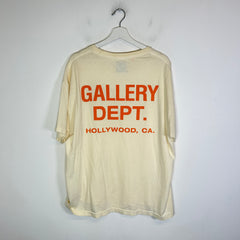 Gallery Dept Cream/Orange Souvenir Logo T-Shirt Size L