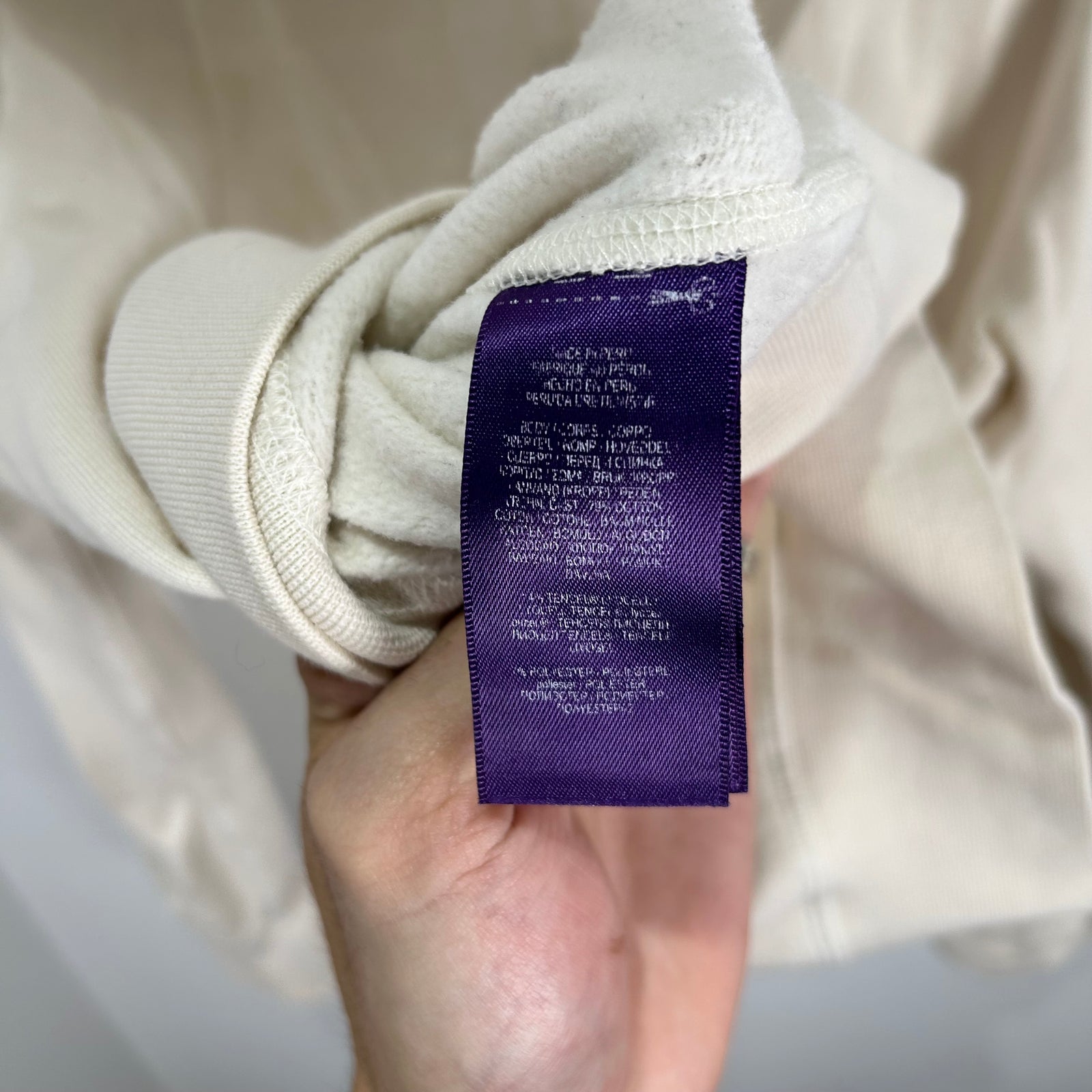 Ralph Lauren Purple Label Cream Crewneck Size S