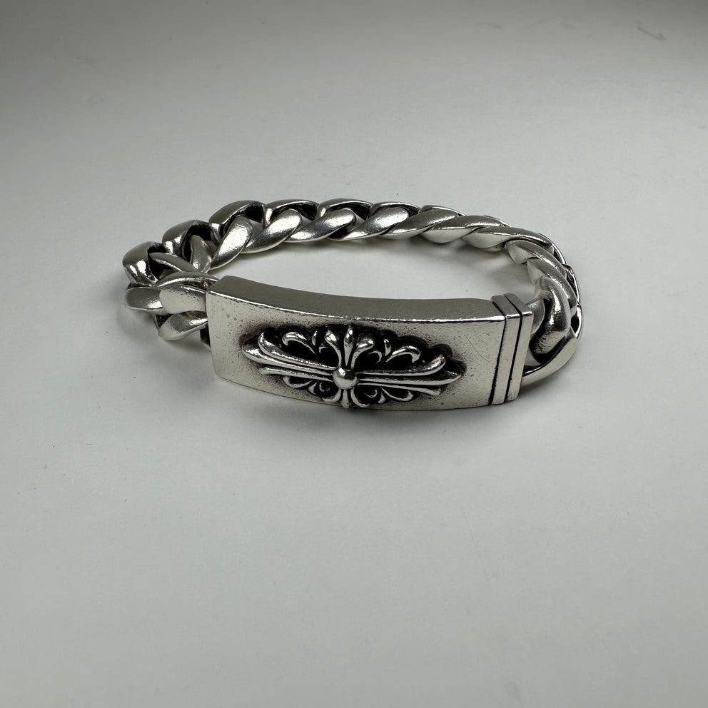 Chrome Hearts Floral Cross ID Bracelet