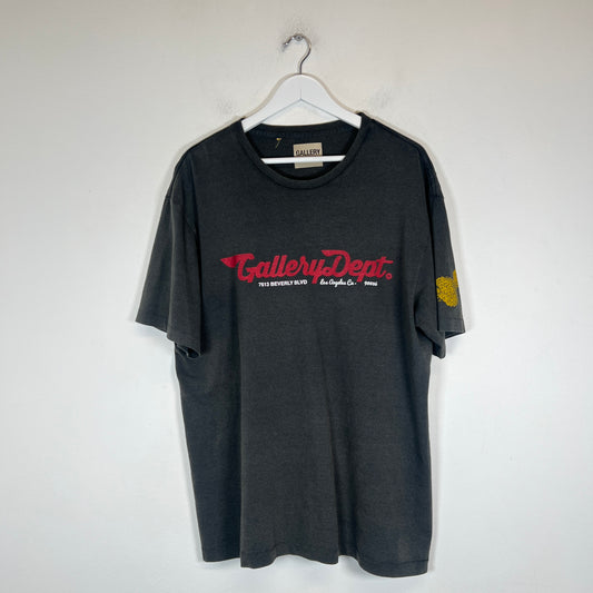Gallery Dept Vintage Black Mechanic Logo T-Shirt Size L