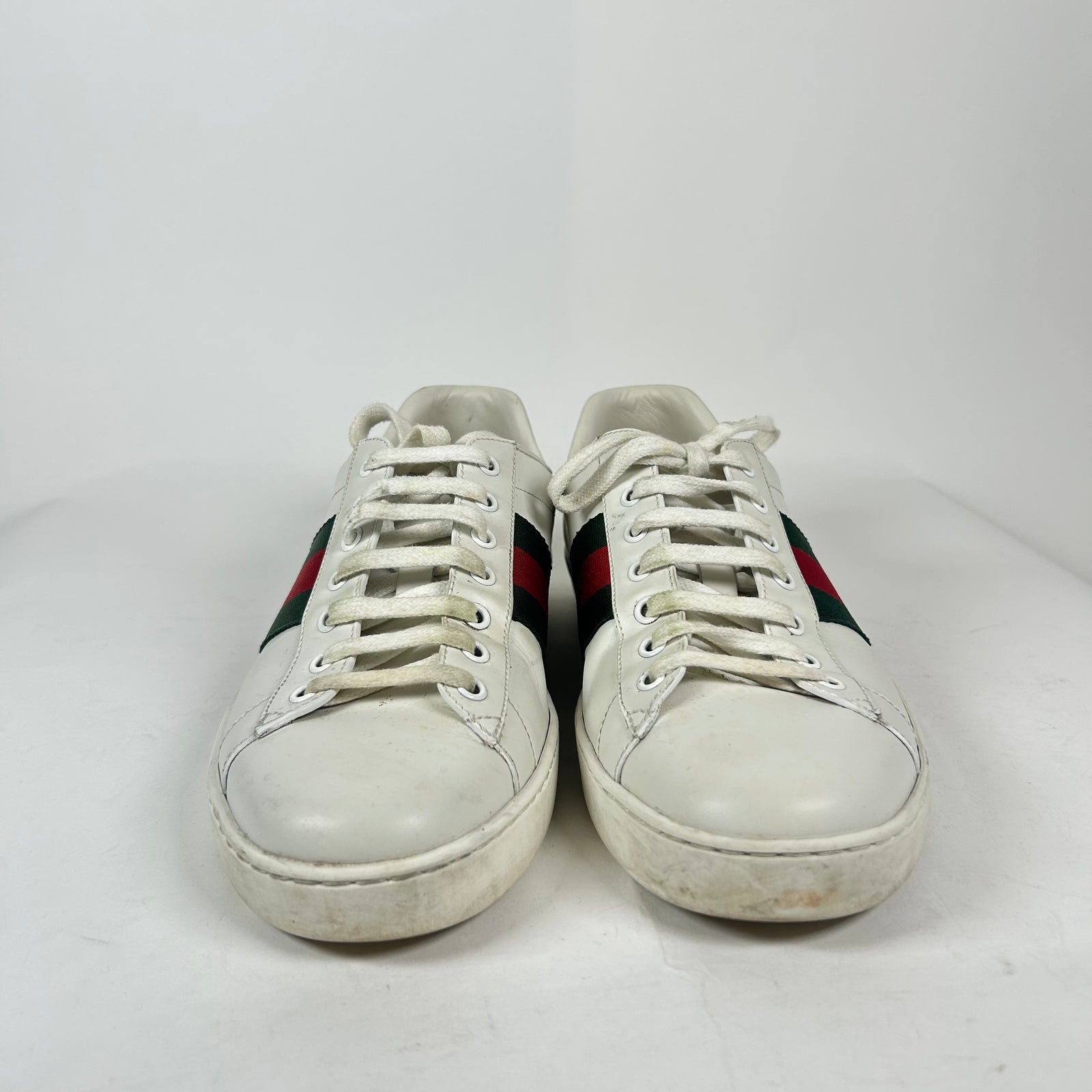 Gucci White Web Ace Sneaker Size GG 9