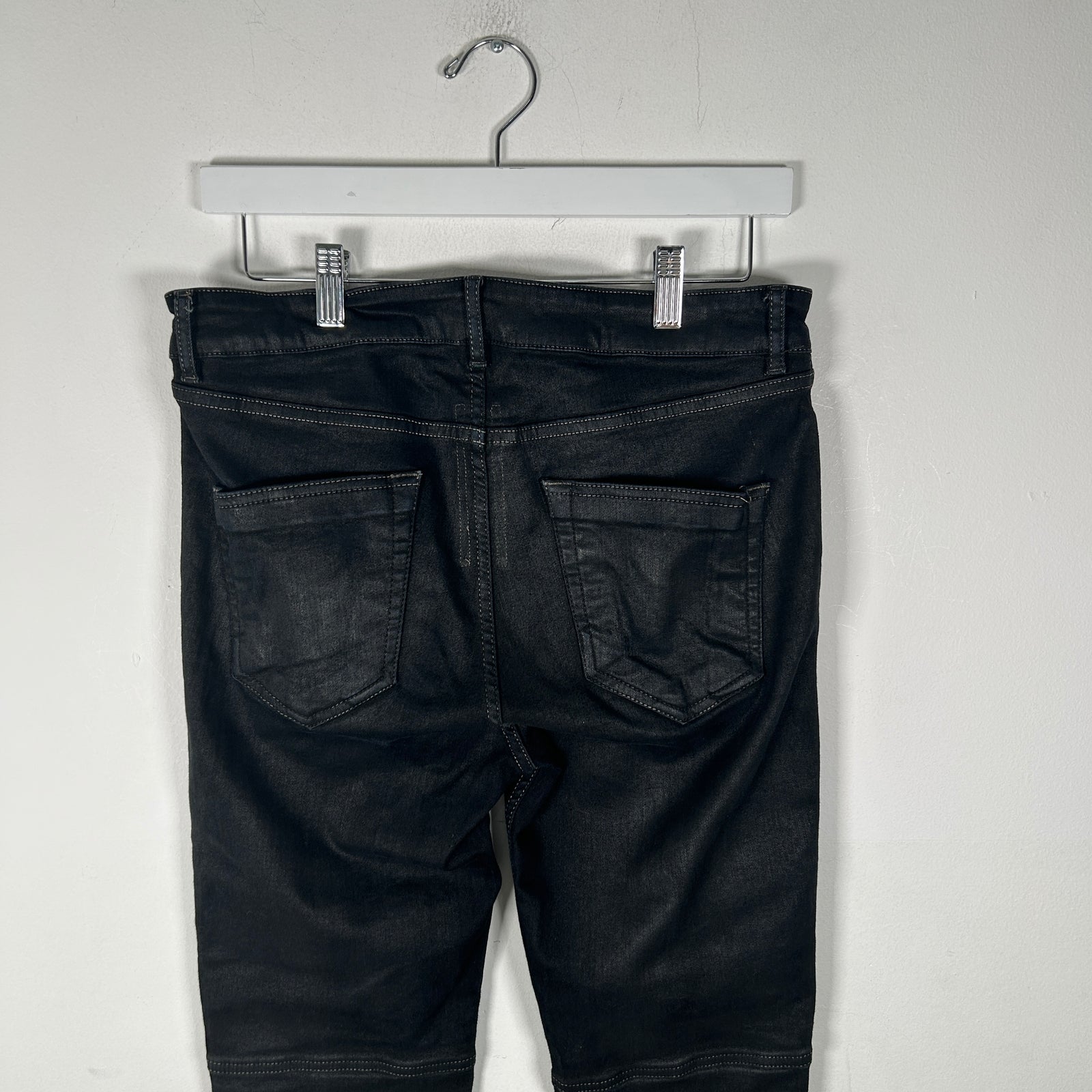 Rick Owens Black Nagakin Wax Tyrone Detroit Denim Size S