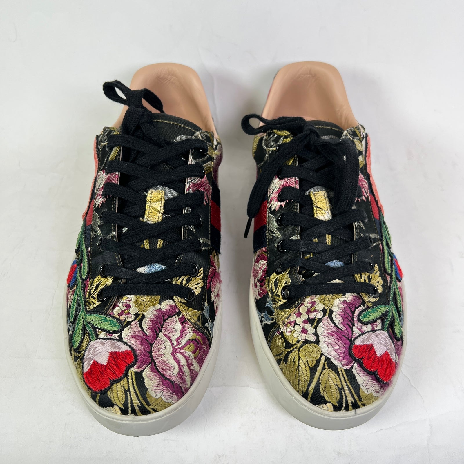 Gucci Floral Jacquard Ace Sneaker Size GG 10
