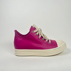 Rick Owens Pink Leather Low Top Ramones Size 36