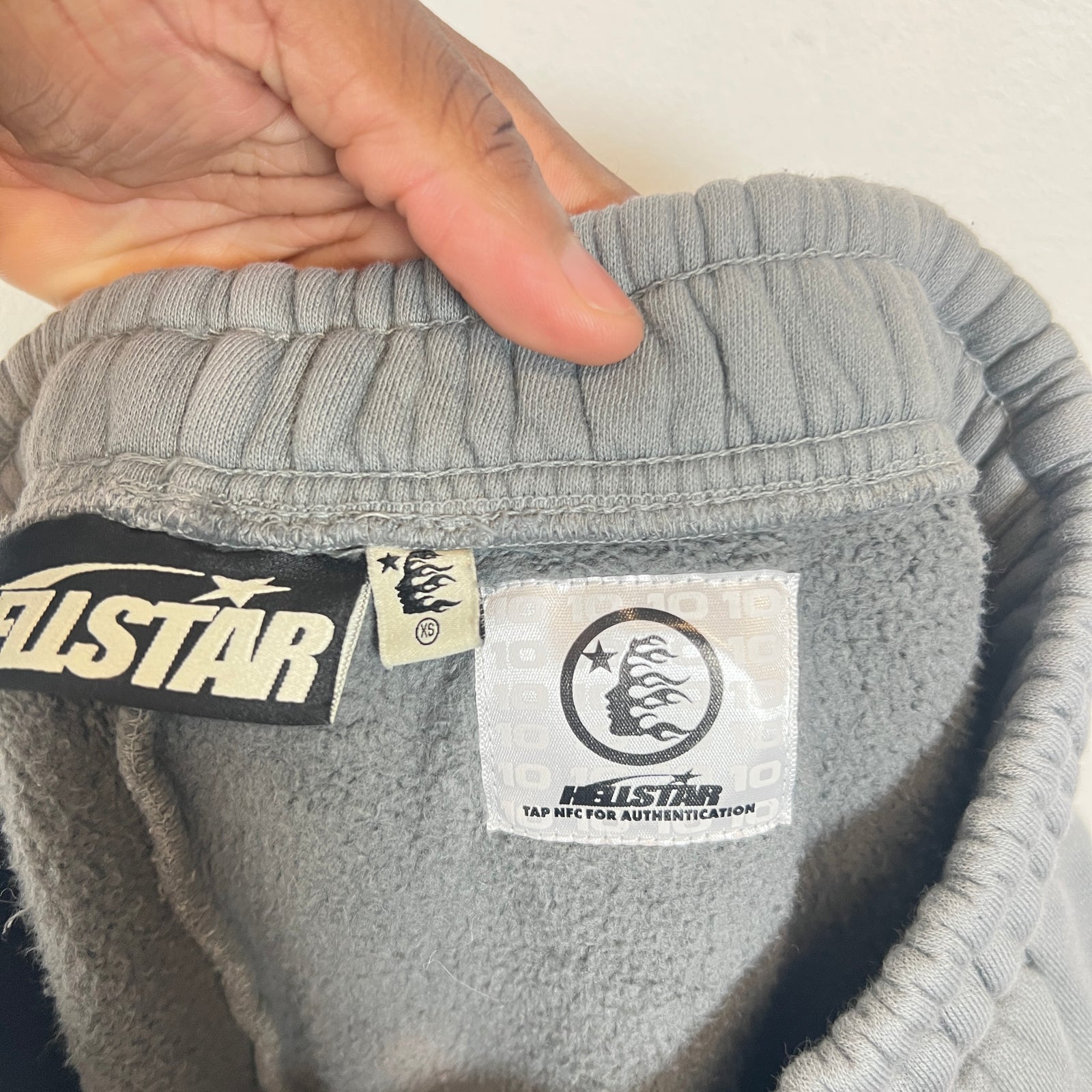 Hellstar Grey/Neon Sport Logo Sweatpants Size XS