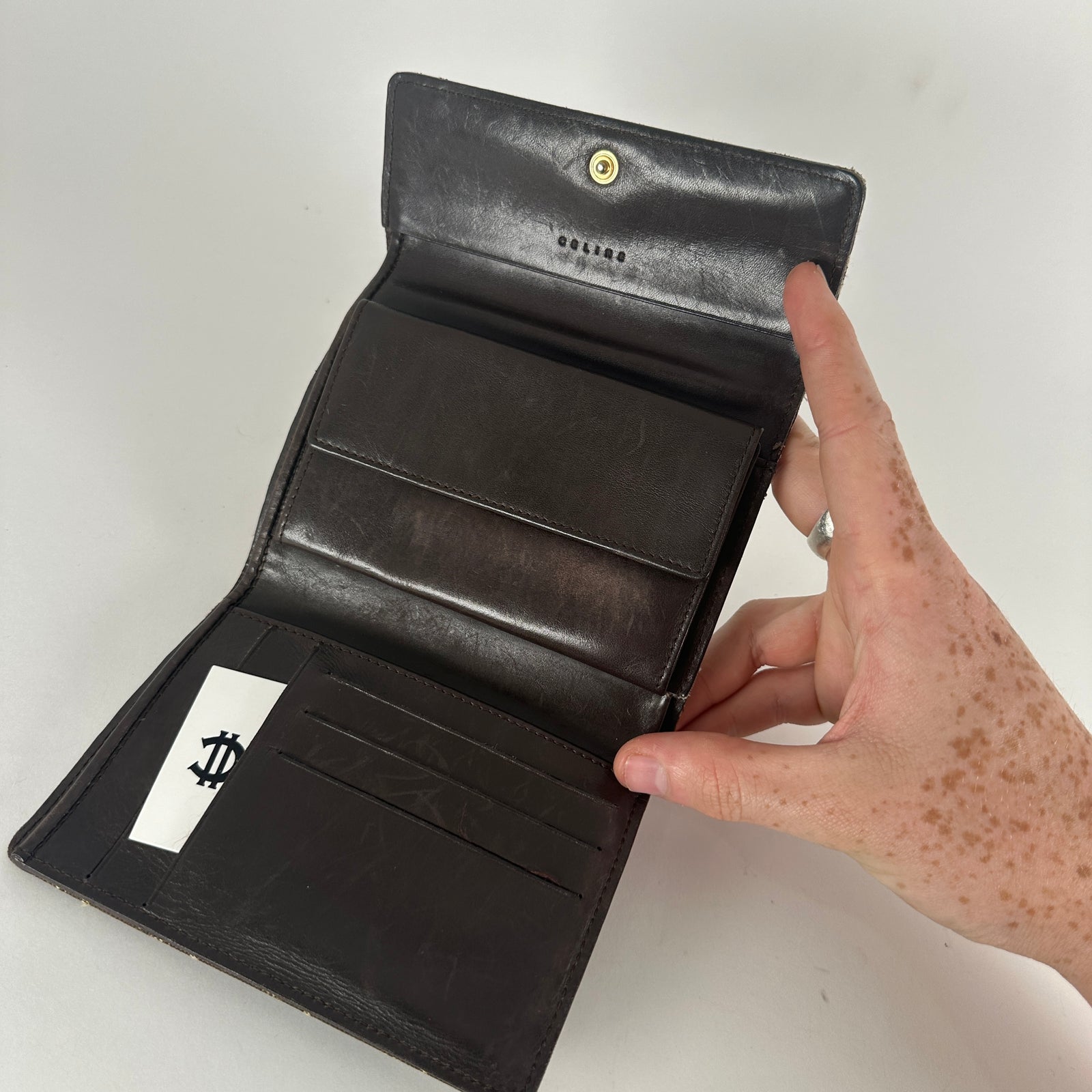 Celine Brown Macadam Cloth Bifold Wallet