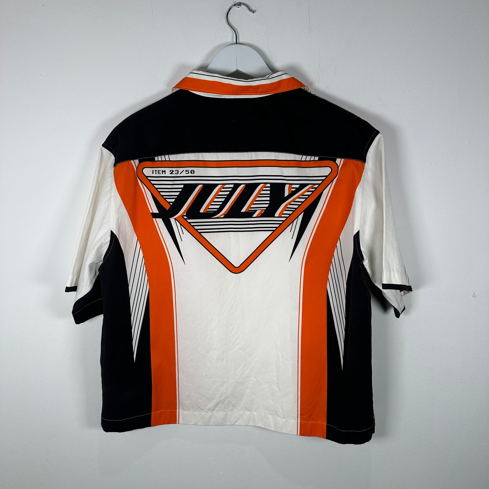 Prada Orange Time Capsule Bowling Shirt Size M