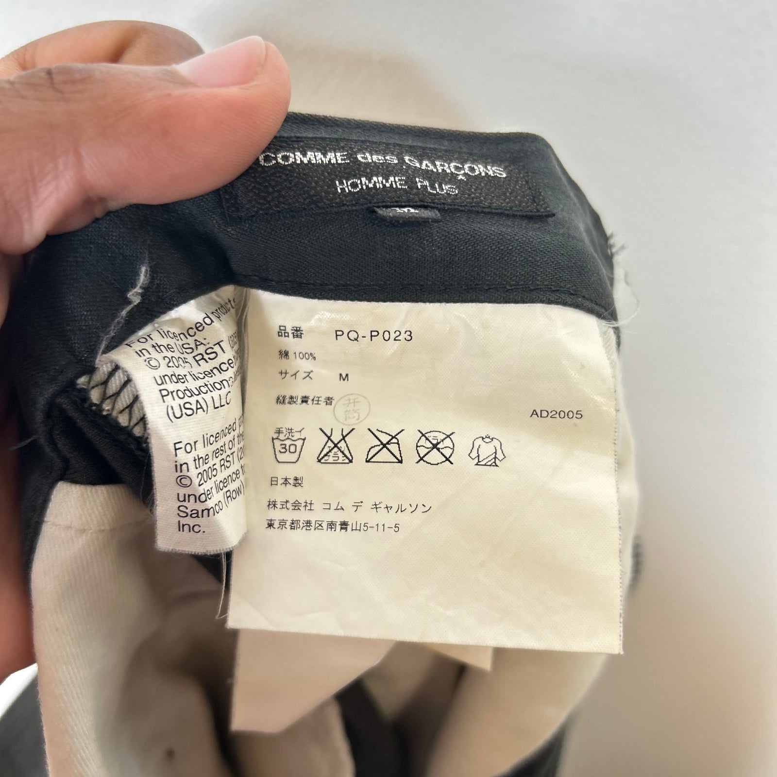 CDG Homme Rolling Stones Pants Size M