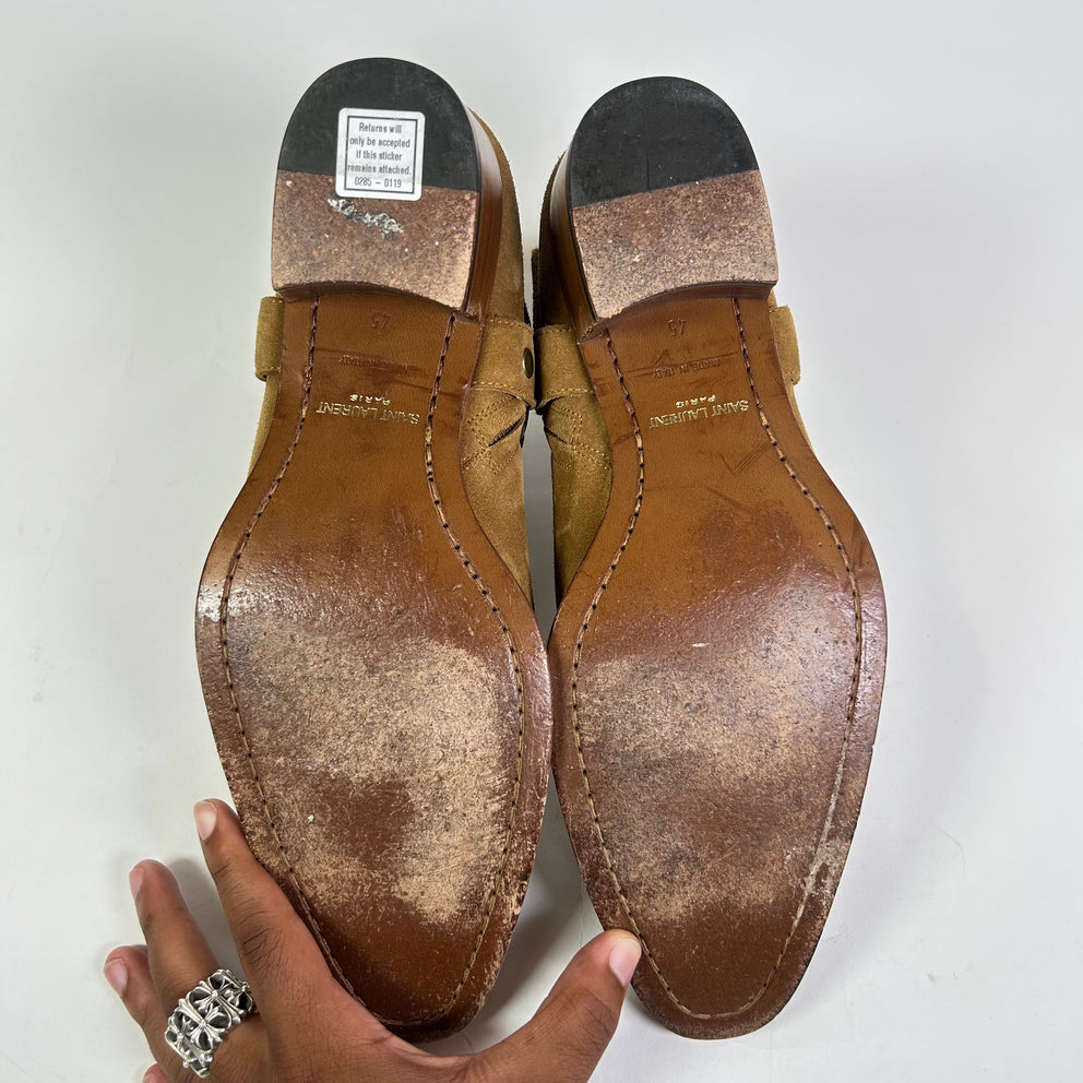 Saint Laurent Paris Suede Wyatt Boots