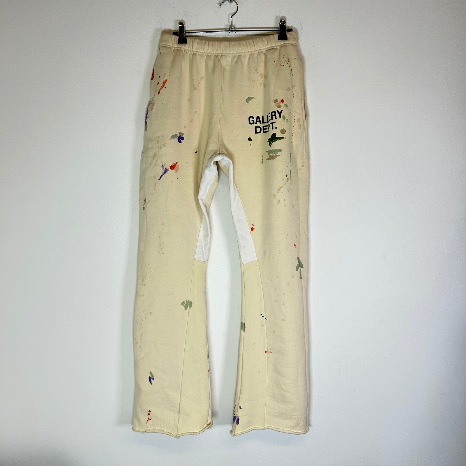 Gallery Dept Cream Paint Splatter Flare Sweatpants Size S