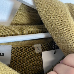 Essentials Olive Knit Hoodie Size L