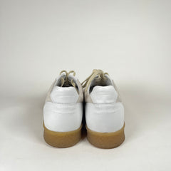 MM6 White Calf-Leather Low Top Sneakers Size 45