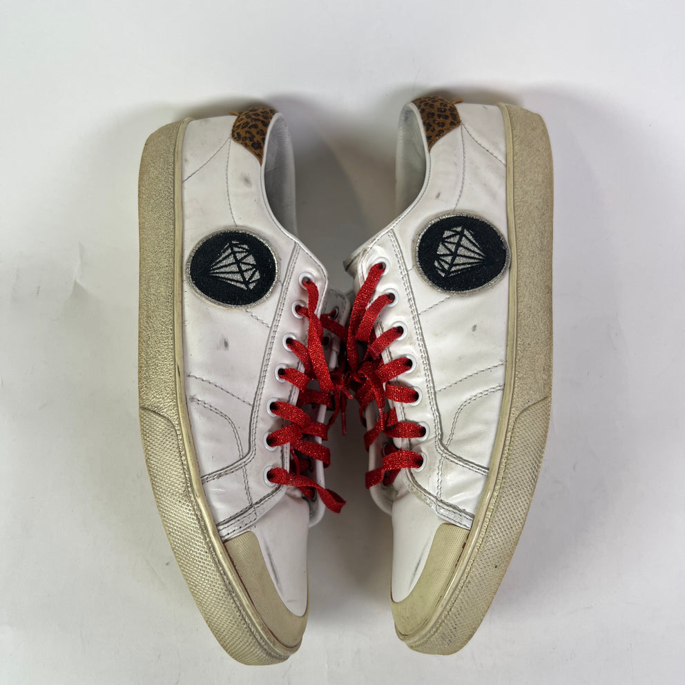 Saint Laurent SL 37 Diamond Leather Court Sneakers