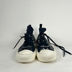 Dior Black Oblique Walk'N'Dior High Top Sneakers Size 36.5