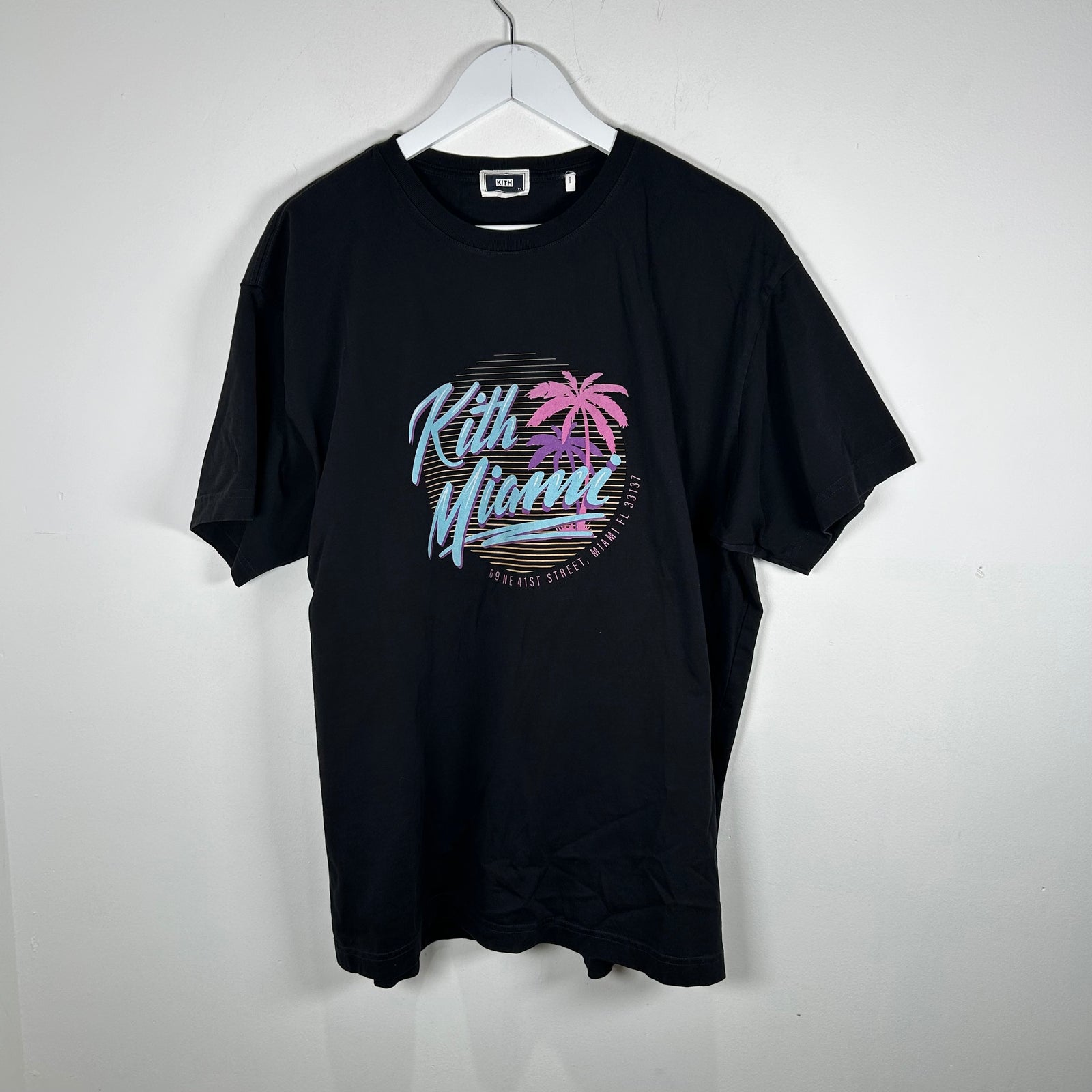 Kith Miami Black Graphic T-Shirt Size XL