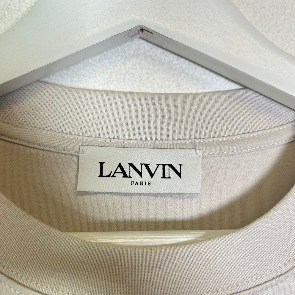 Lanvin Embroidered Curb Lace Logo T-Shirt