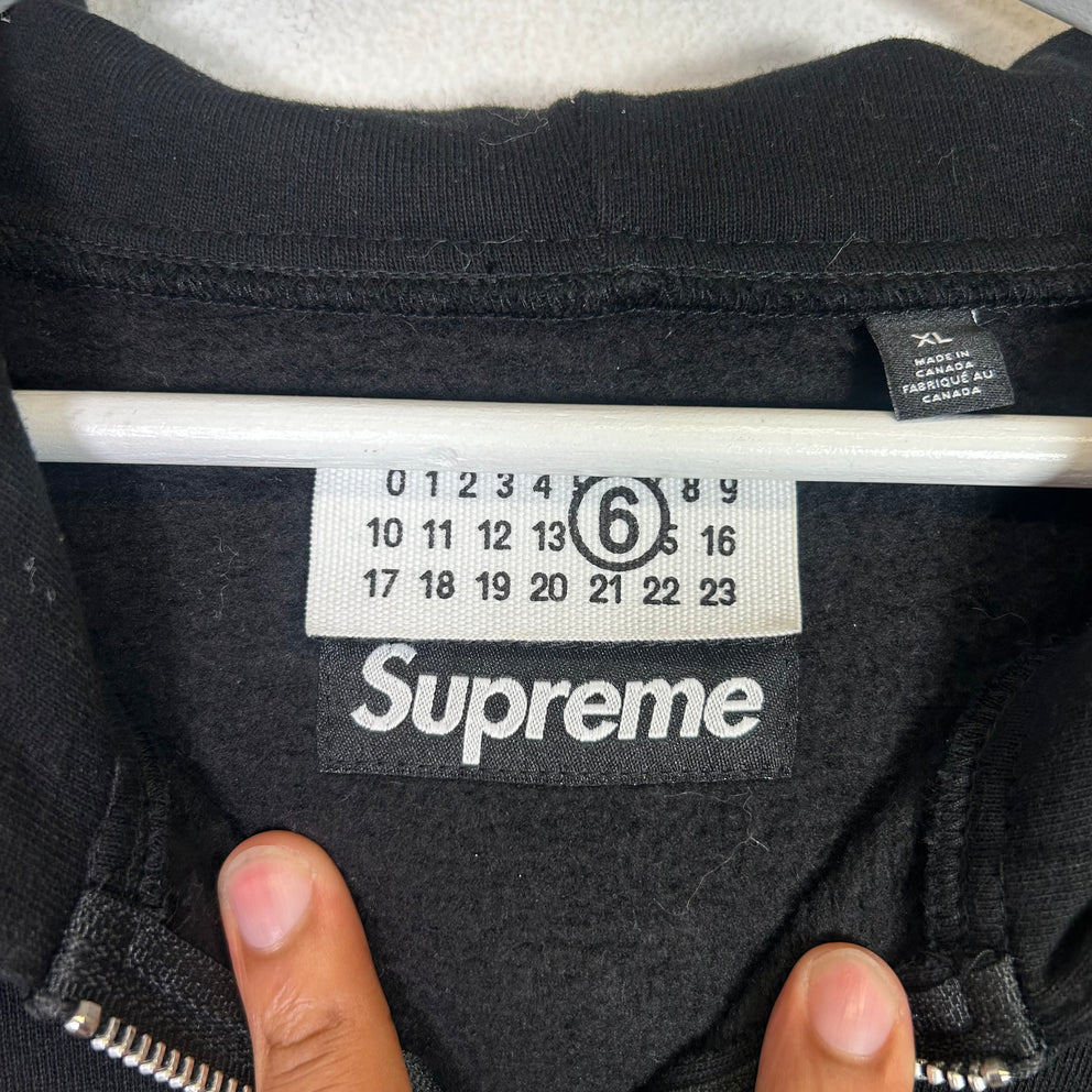 Supreme x MM6 Maison Margiela Box Logo Zip-Up Hoodie