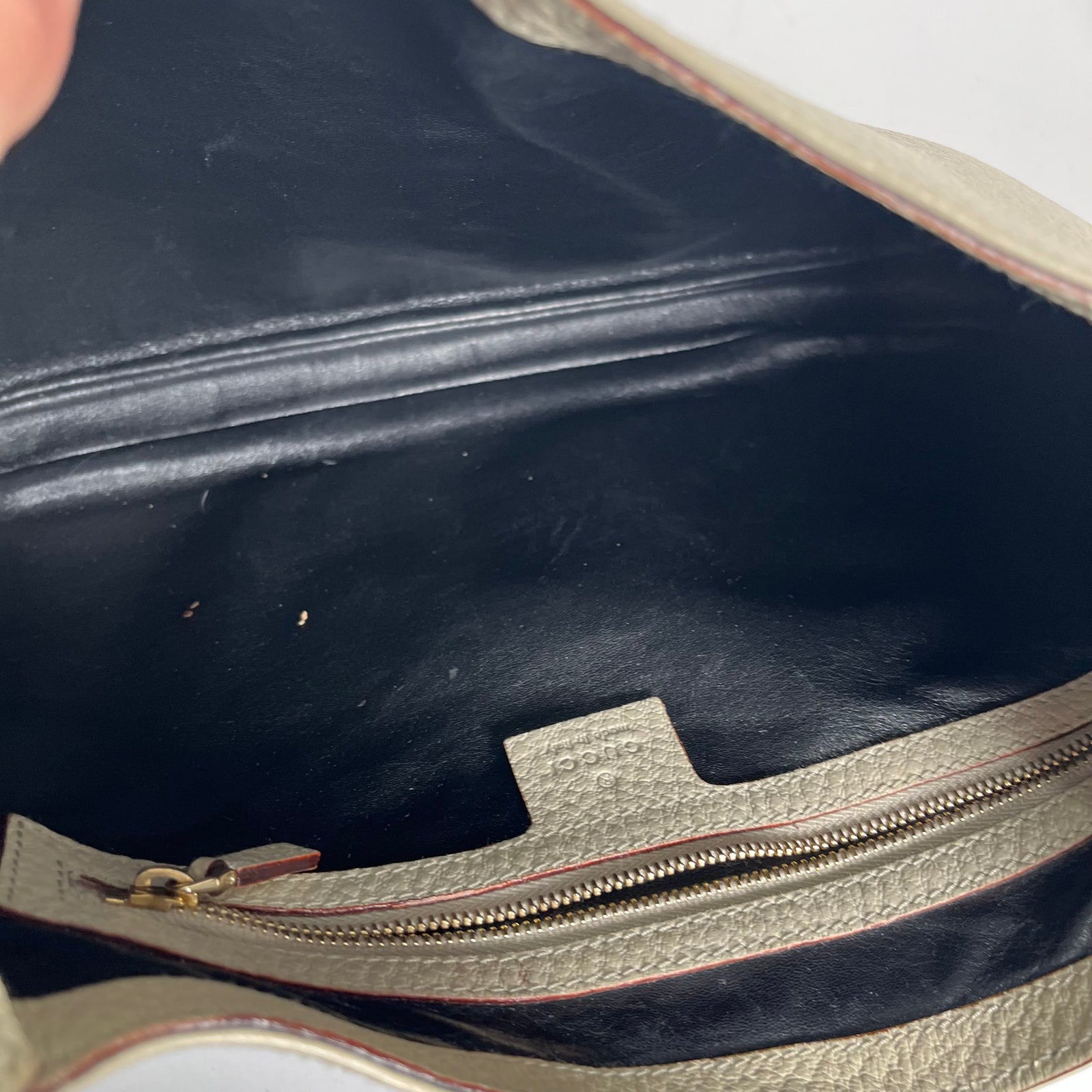 Gucci Vintage Cream Leather Hobo Jackie