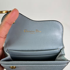 Dior Cloud Blue Saddle Lotus Wallet