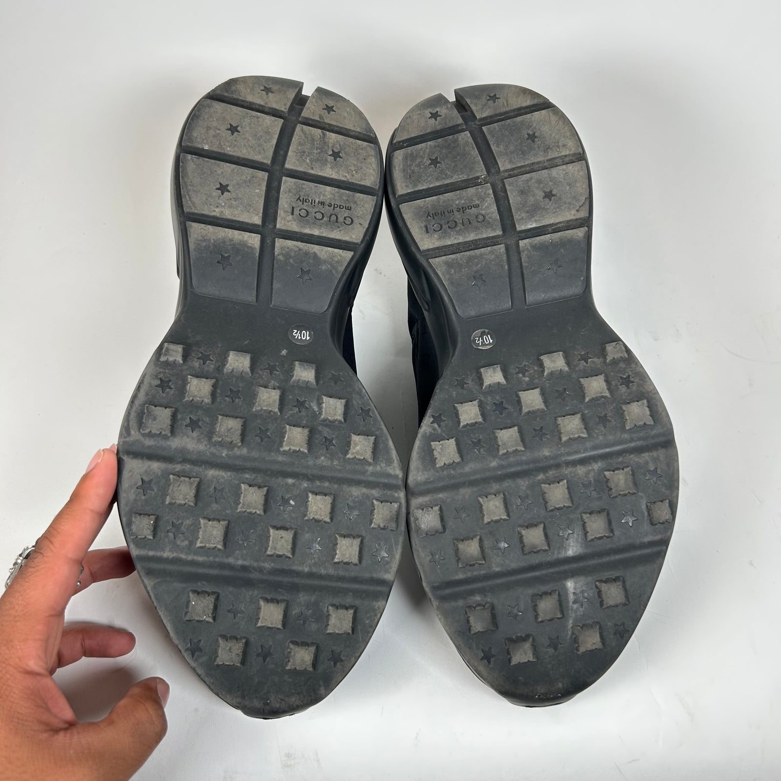 Gucci Triple Black Nylon GG Rhyton Sneaker Size GG 10.5