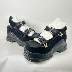 Versace Black Medusa Anthem Platform Sandals Size 40