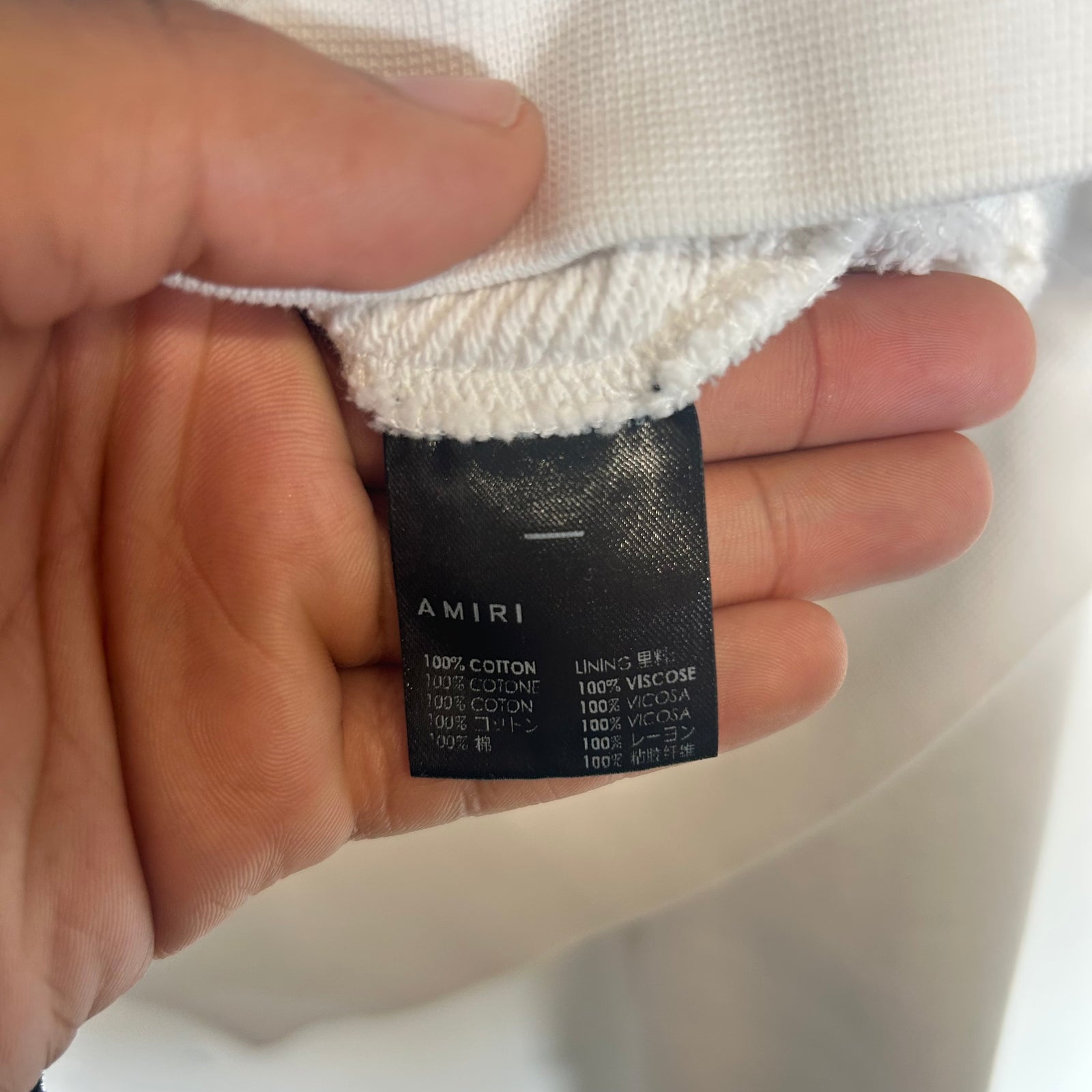 Amiri White MA Core Logo Hoodie Size M
