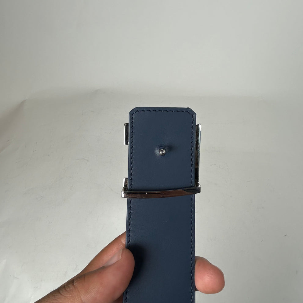 Louis Vuitton Navy Monogram Shadow 40MM Belt Size 95