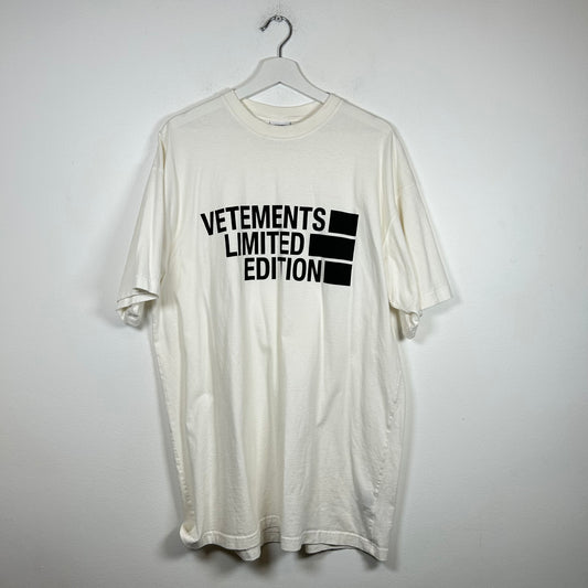 Vetements White Limited Edition Tee Size S