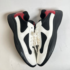 Prada White/Red Patent America Cups Size 9
