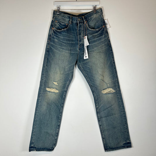 Purple Vintage Knee Slit Indigo Jeans Size 34