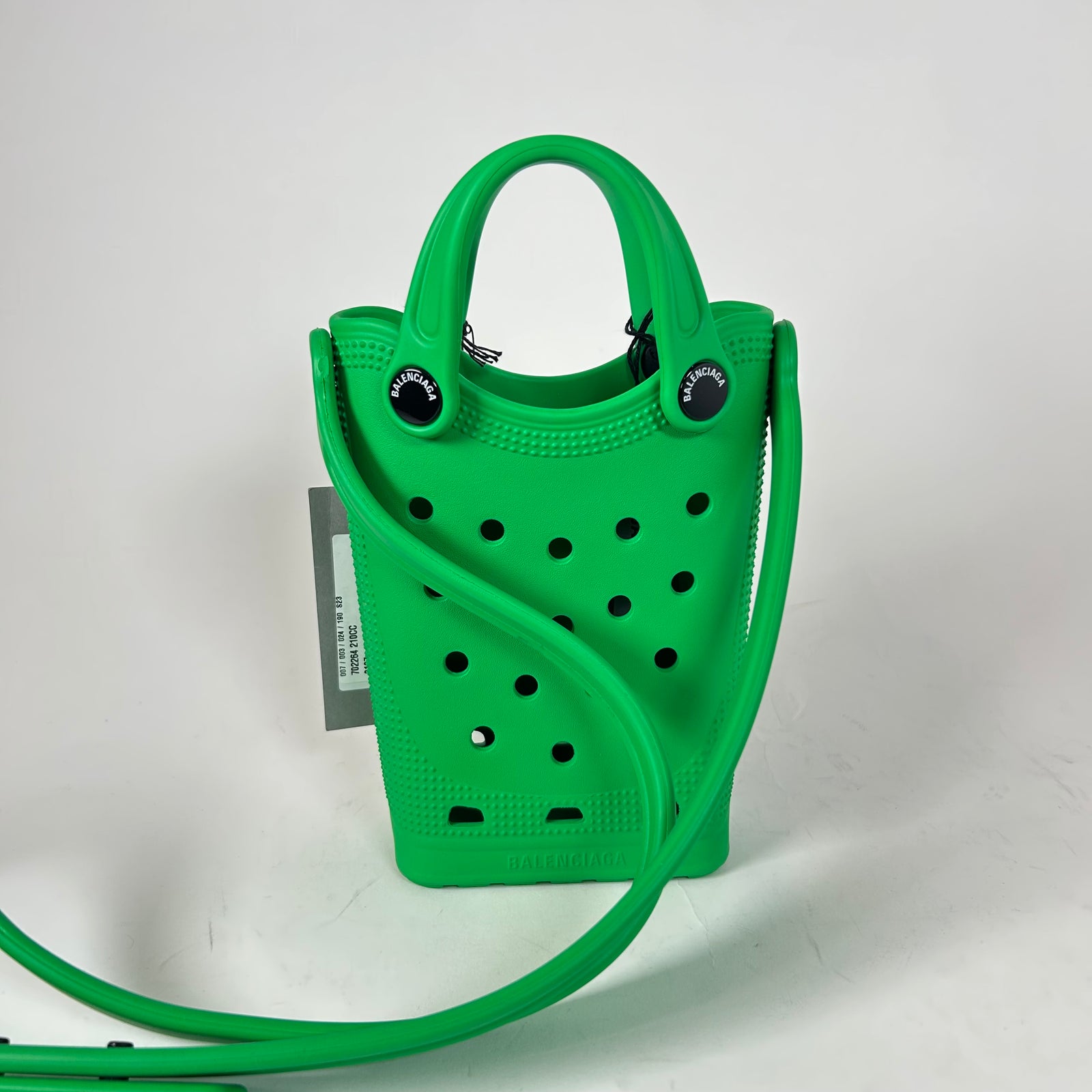 Balenciaga x Croc Green Rubber Phone Holder Crossbody