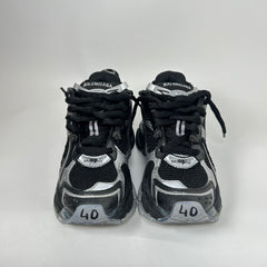 Balenciaga Black/Silver Mesh Runners Size 40