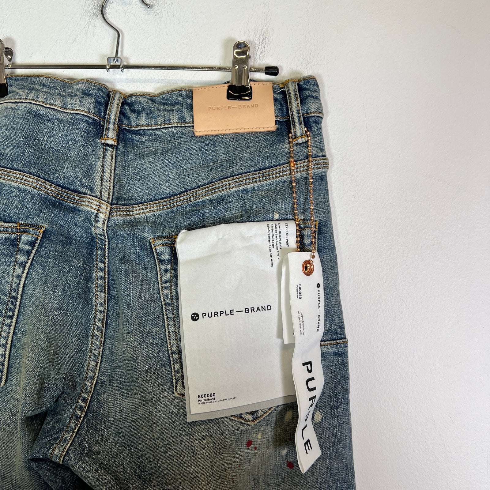Purple Brand Lightwash Paint Splatter Jeans Size 30