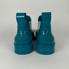 Bottega Veneta Stride Shiny Rubber Ankle Boots Size 43