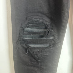 Amiri MX1 Black Leather Patch Jeans Size 34