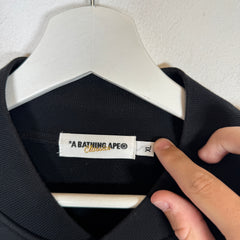 A Bathing Ape Black/Yellow Sweat Varsity Jacket Size XL