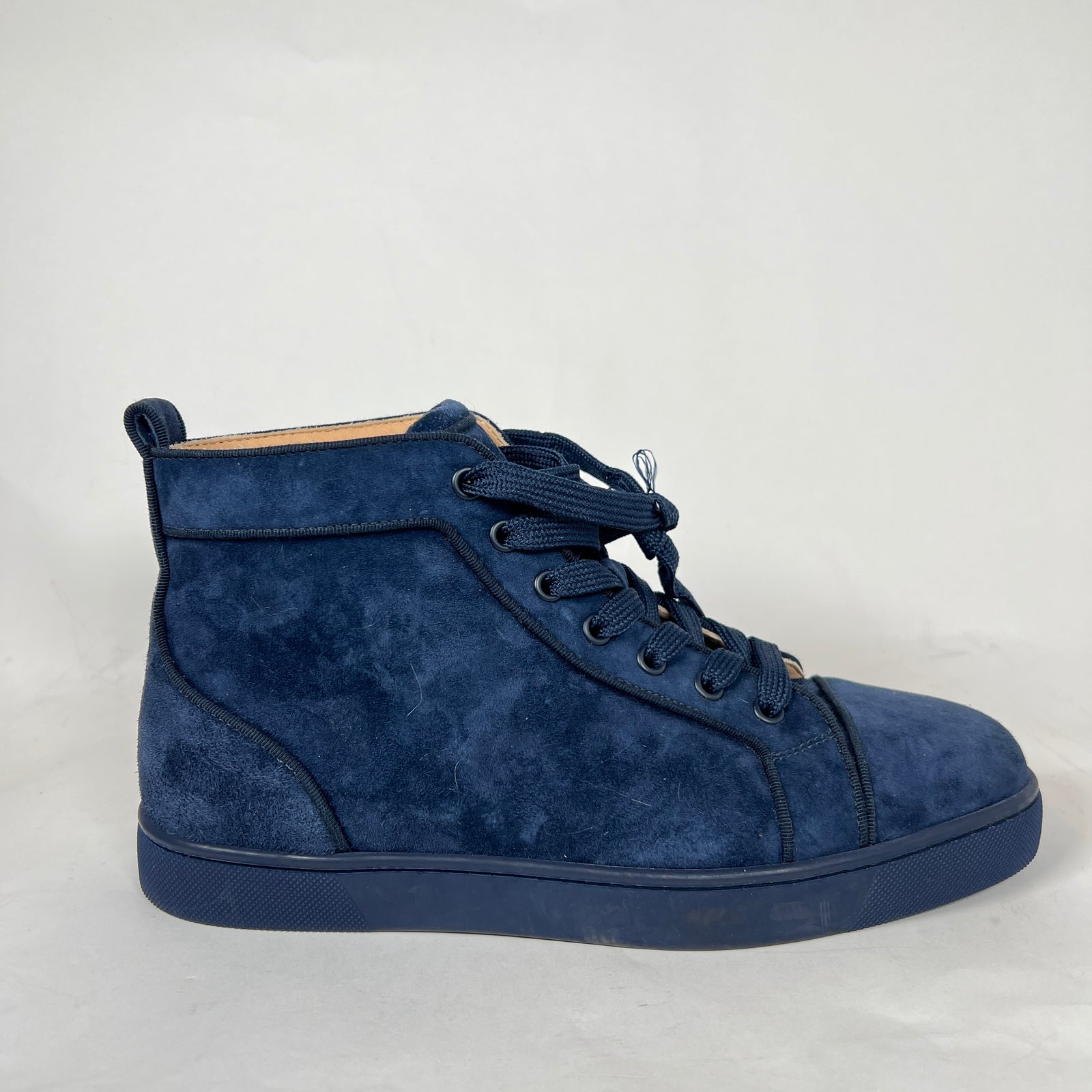 Christian Louboutin Navy Louis Orlato High-Top Sneaker Size 40