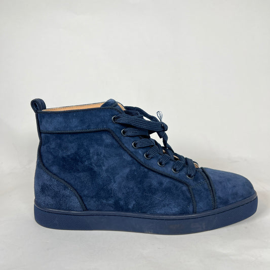 Christian Louboutin Navy Louis Orlato High-Top Sneaker Size 40