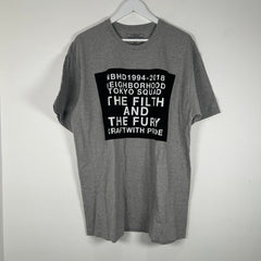 Neighborhood Tokyo Grey Print Tshirt Size 2XL
