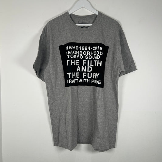 Neighborhood Tokyo Grey Print Tshirt Size 2XL