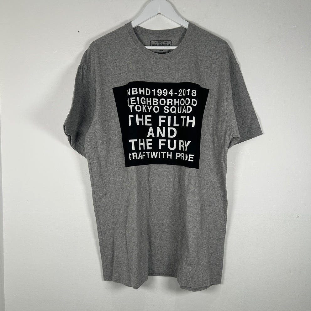 Neighborhood Tokyo Grey Print Tshirt Size 2XL