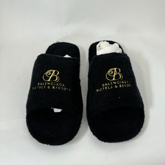 Balenciaga Black Hotel & Resorts Cloth Sandals Size 45