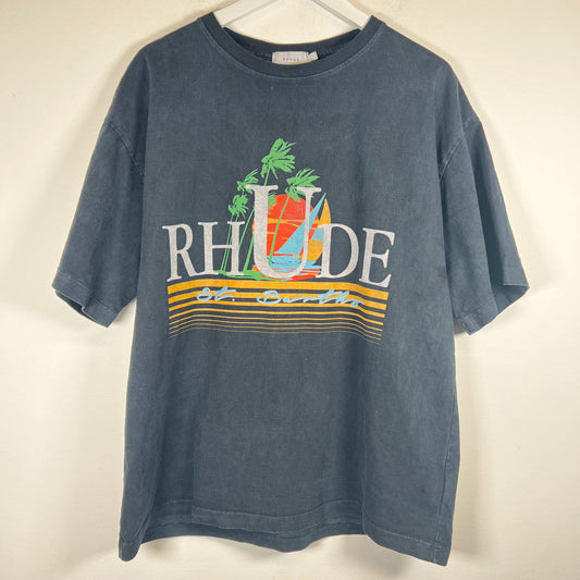 Rhude Navy St. Barth Tee Size M