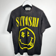 Satoshi Nakamoto Black 'Smiley' Graphic T-Shirt Size M