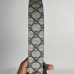 Gucci Silver GG Marmont Reversible Belt