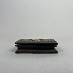 Gucci GG Canvas Ophidia Leather Compact Wallet